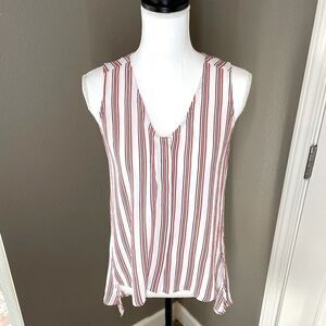 Olive & Pim striped Vneck sleeveless tank